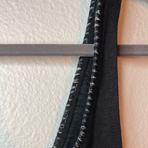 Free people black cotton tank crocheted trim summer top shirt spring - Picture 2 of 6